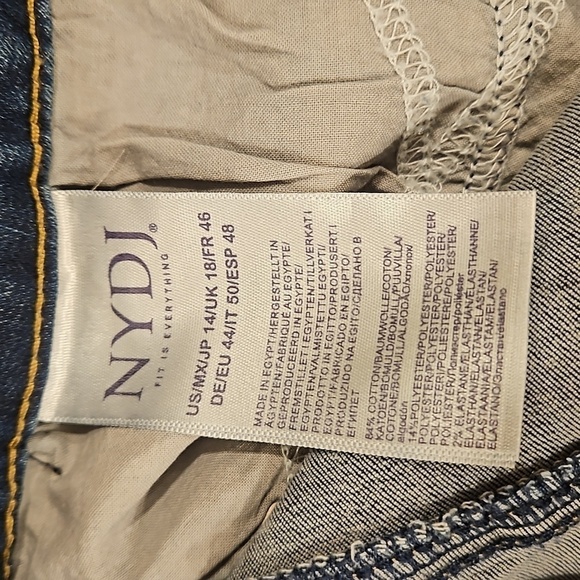 💕NYDJ💕 Ami Skinny Jeans ~ Clean Honour Blue 14 NWT - Picture 10 of 11